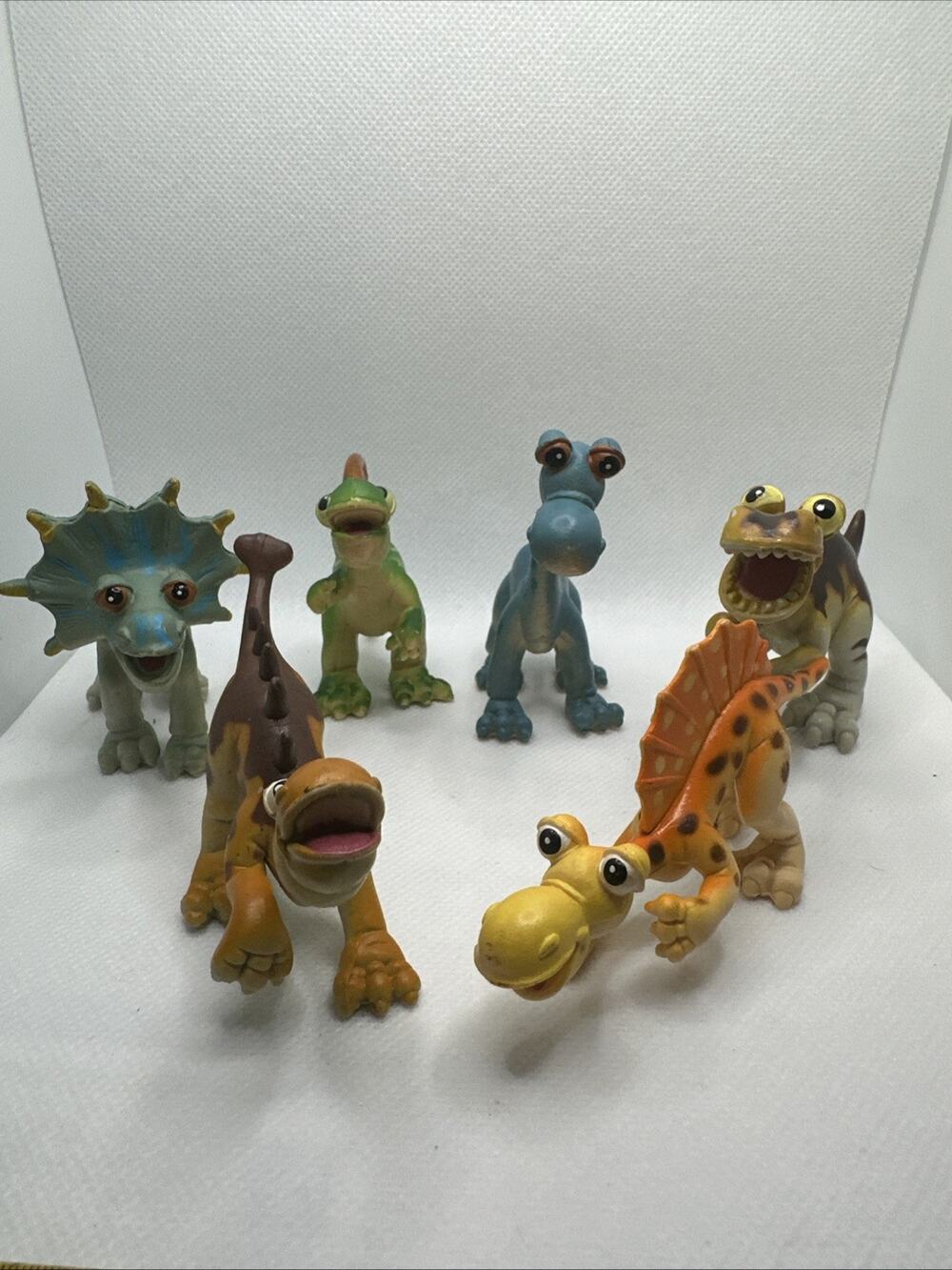 Vintage Gosnell Animated Whimsical Dinosaurs PVC Figures Lot Of SIX Big Eyes